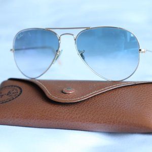 Ray-Ban Blue Gradient Aviators - 55MM